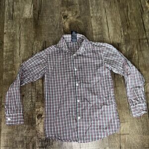IZOD Boys Plaid Button Down Shirt and Grey Dress Pants Set Size 10 Regular